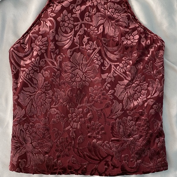 Velvet patterned halter top GARAGE - Picture 3 of 5